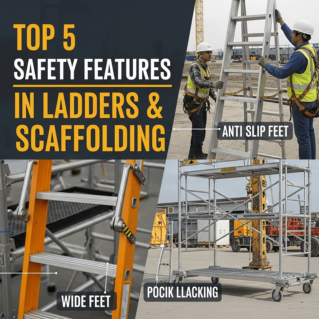 Read more about the article 5 Safety Features to Look for in Industrial Ladders and Scaffolding